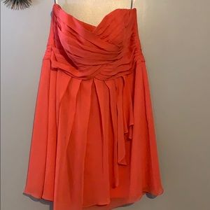 David’s Bridal coral bridesmaid dress, Size 18